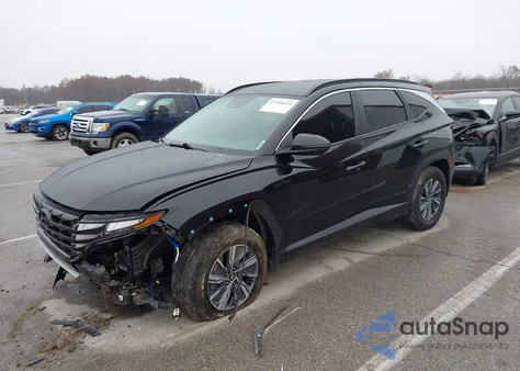2022 Hyundai Tucson Hybrid Blue from USA, damaged, VIN KM8JBCA19NU079011